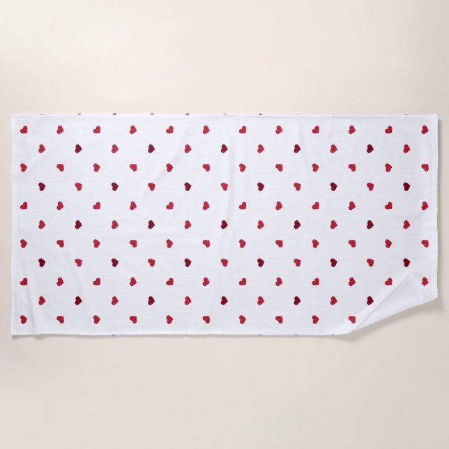 Red Hearts Strandtuch (Vorderseite)