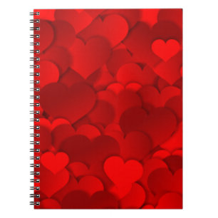 Red Hearts Texture Notizblock