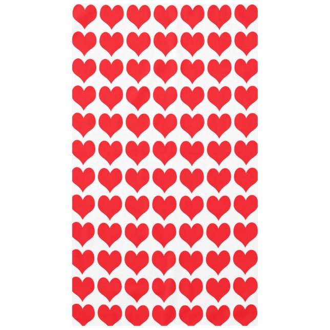 Red Hearts Tischdecke (Vorderseite)