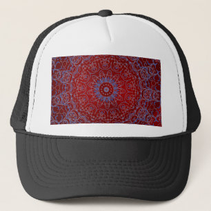Red Hearts und Blue Lace Hat Truckerkappe