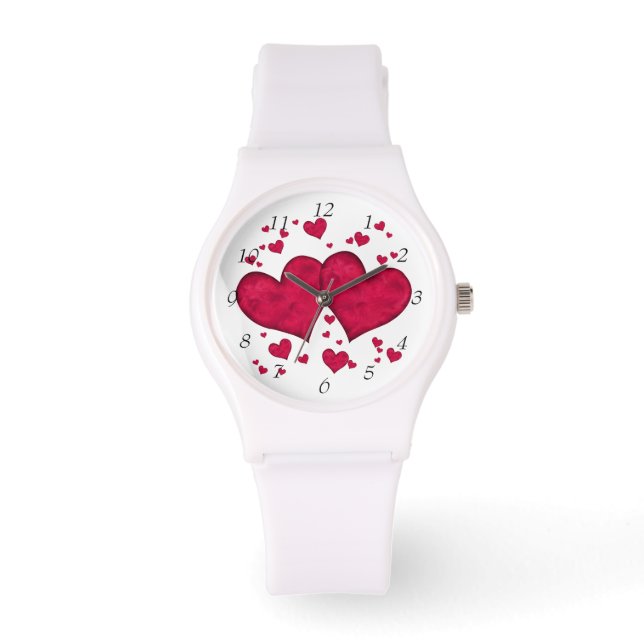 Red Hearts Watch Armbanduhr (Vorderseite)