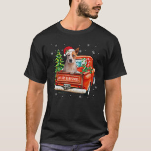 Red Heeler Ride Red Truck Weihnachten Australische T-Shirt