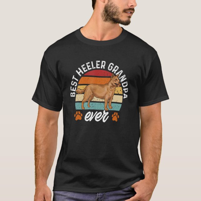 Red Heeler Vater Best Heeler Opa Australian Catch T-Shirt (Vorderseite)