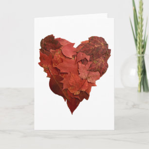Red Herbstlaubs Heftkarte Feiertagskarte