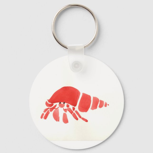 Red Hermit Crab Schlüsselanhänger (Vorderseite)