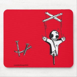 Red Hexe-Puppen-Maus-Pad Mousepad