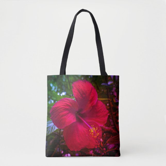 "Red Hibiscus" Tote Bag (Vorderseite)