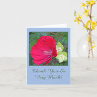 RED HIBISKUS/FLORAL/"VIELEN DANK"