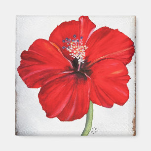 Red Hibiskus Magnet