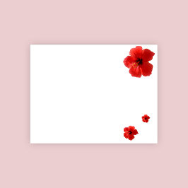 Red Hibiskus Notepad Notizblock
