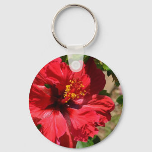Red Hibisus Key Chain Schlüsselanhänger