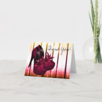 Red High Heel Shoes Vielen Dank Karten