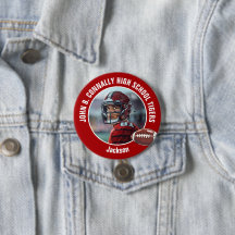 Red High School Football Player Foto Grosses Brag