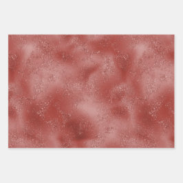 Red Holiday Glitzer Geschenkpapier Set