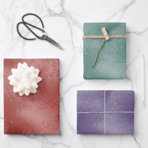 Red Holiday Glitzer Geschenkpapier Set