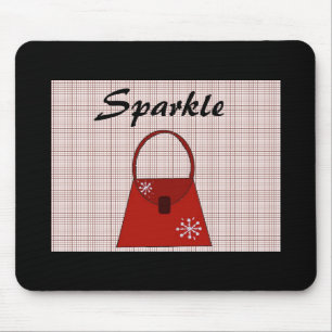 Red Holiday Handbag - Sparkle Mousepad