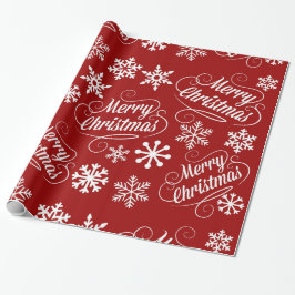 Red Holiday Snowflakes Frohe Weihnachtsgeschenk Wr Geschenkpapier