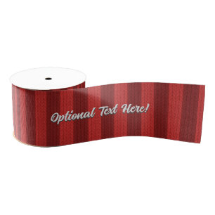 Red Holiday Strick Look Strip - Fügen Sie beliebig Ripsband
