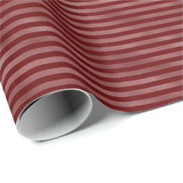 Red Holiday Stripes Geschenkpapier