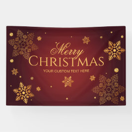 Red Holidays Christmas party backdrop Banner