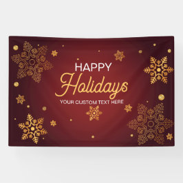 Red Holidays Christmas party backdrop  Banner