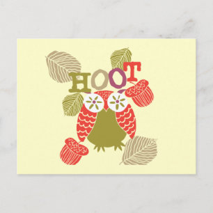 Red Hoot Owl Postkarte
