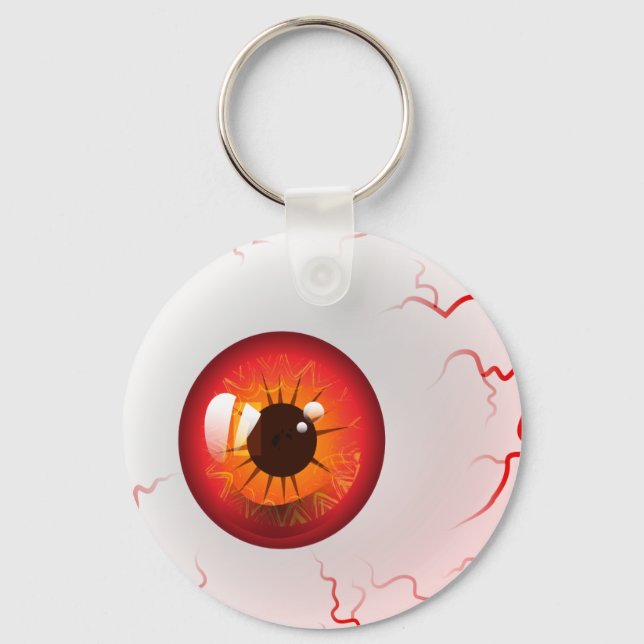 Red Horror Eyeball Schlüsselanhänger (Vorderseite)