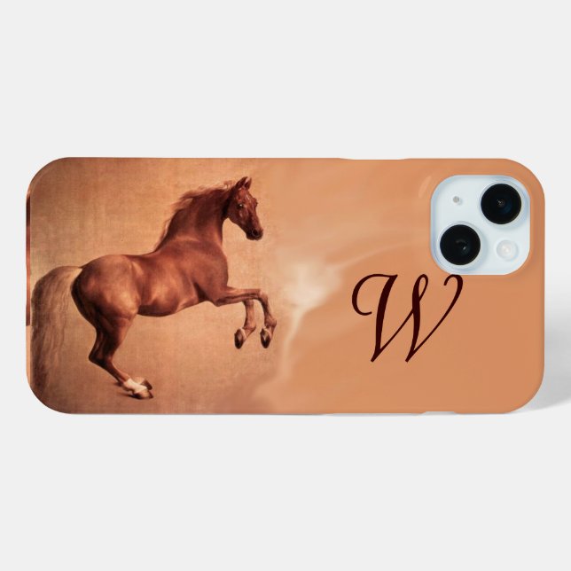 RED HORSE Antirosa Monogramm Case-Mate iPhone Hülle (Rückseite (Horizontal))