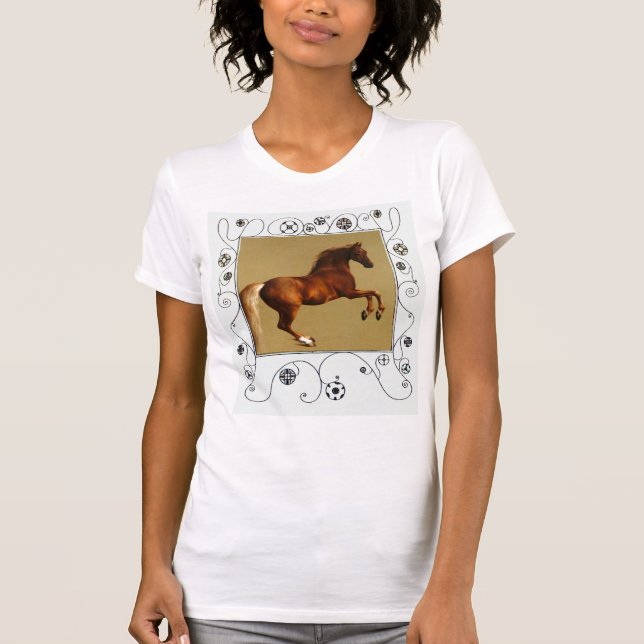 RED HORSE / Geometrische Wirbel T-Shirt (Vorderseite)