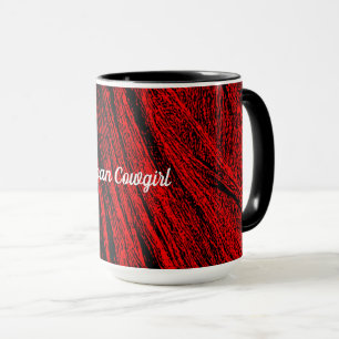 Red Horse Mane Abstrakt Coffee Tasse