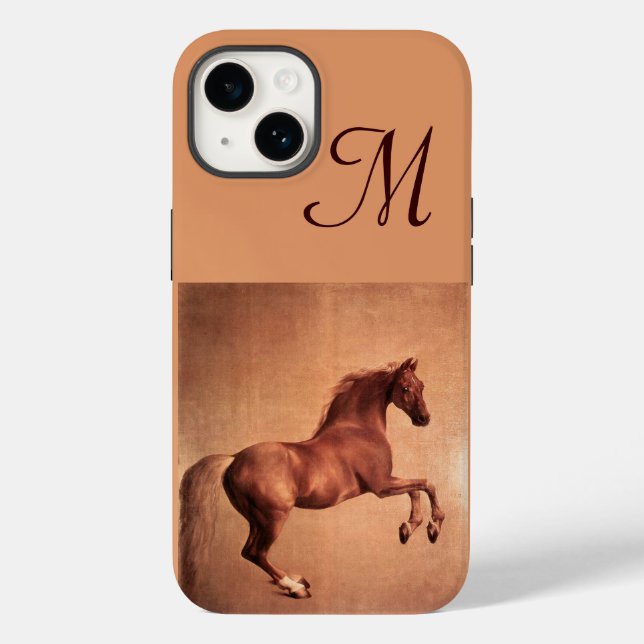 RED HORSE Parchment Monogram Case-Mate iPhone Hülle (Rückseite)