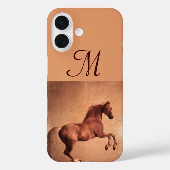 RED HORSE Parchment Monogram Case-Mate iPhone Hülle (Rückseite)