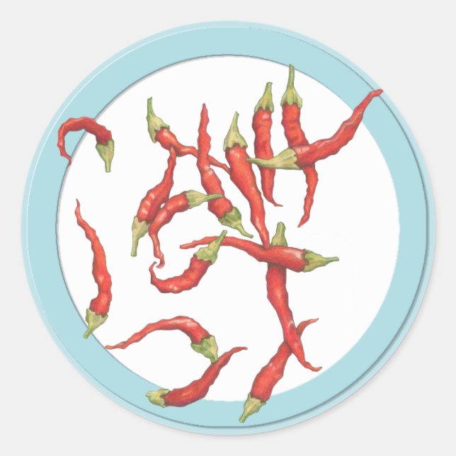 Red Hot Chiles Blue Sticker (Vorderseite)