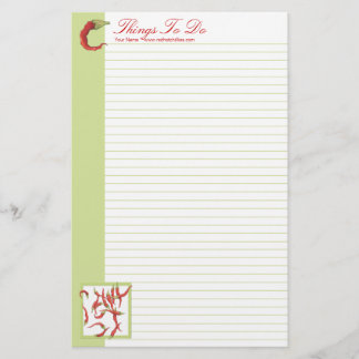 Red Hot Chiles Green To Do-Riegelliste Briefpapier