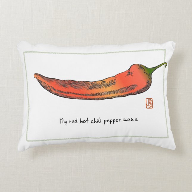 Red Hot Chili Mama Accent Pillow Dekokissen (Vorderseite)