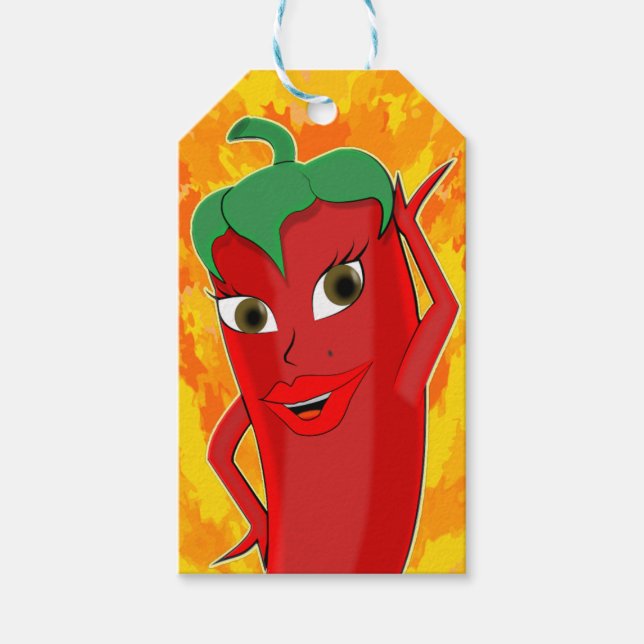 Red Hot Chili Pepper Diva Geschenkanhänger (Vorderseite)