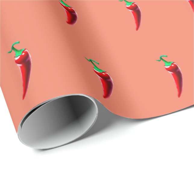 Red Hot Chili Pepper Geschenkpapier (Rolleneckpunkt)