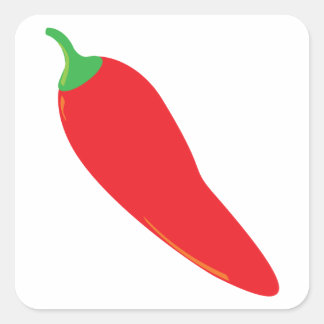 Red Hot Chili Pepper Quadratischer Aufkleber