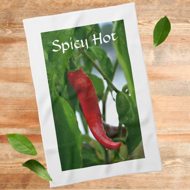Red Hot Chili Pepper scharf scharf, individuell ei Geschirrtuch (Von Creator hochgeladen)