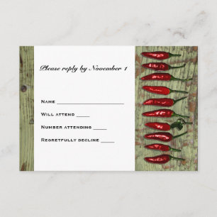 Red Hot Chili Peppers Holz-Look RSVP Karte
