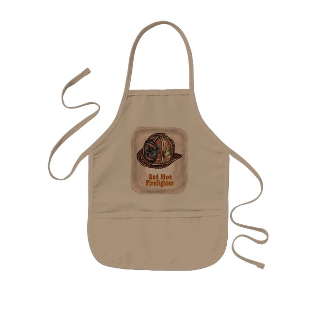 Red Hot FireFighter individuelle Name Schürze (Vorne)