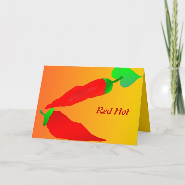 Red Hot Gruß Card Karte (Vorderseite)