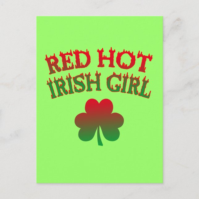 Red Hot Irish Girl Postkarte (Vorderseite)
