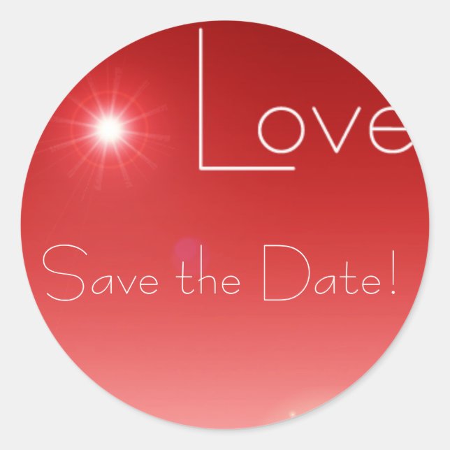 Red Hot Liebe Runder Aufkleber (Vorderseite)