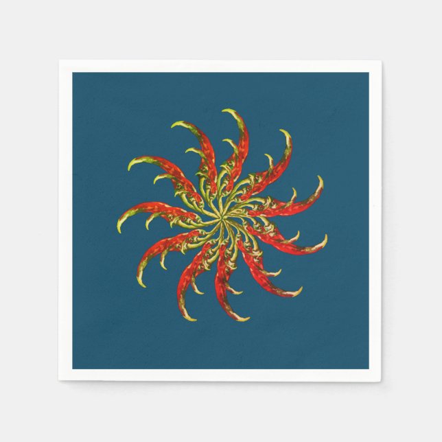 Red Hot Paprikaschoten Serviette (Vorderseite)