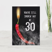 Red Hot Pepper 30. Geburtstagskarte