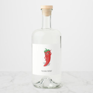 Red Hot Pepper Diva Alkoholflaschenetikett