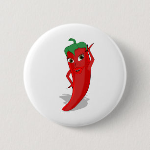 Red Hot Pepper Diva Button