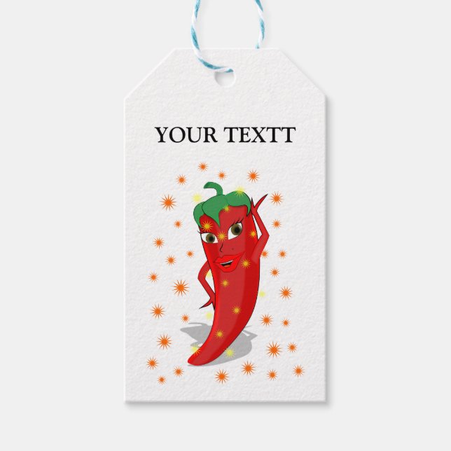 Red Hot Pepper Diva Geschenkanhänger (Vorderseite)