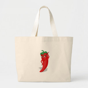 Red Hot Pepper Diva Large Jumbo Stoffbeutel